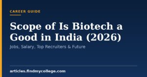 Scope of Is Biotech a Good in India (2026): Jobs, Salary, Top Recruiters & Future