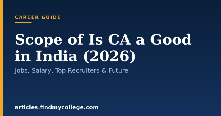 Scope of Is CA a Good in India (2026): Jobs, Salary, Top Recruiters & Future