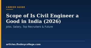 Scope of Is Civil Engineer a Good in India (2026): Jobs, Salary, Top Recruiters & Future