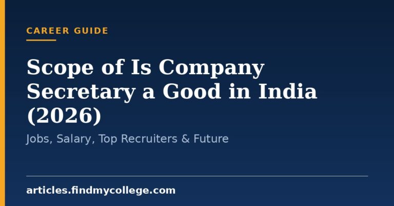 Scope of Is Company Secretary a Good in India (2026): Jobs, Salary, Top Recruiters & Future