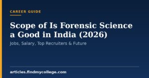 Scope of Is Forensic Science a Good in India (2026): Jobs, Salary, Top Recruiters & Future