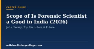 Scope of Is Forensic Scientist a Good in India (2026): Jobs, Salary, Top Recruiters & Future