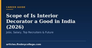 Scope of Is Interior Decorator a Good in India (2026): Jobs, Salary, Top Recruiters & Future