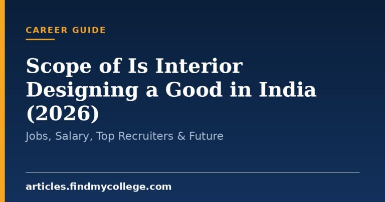 Scope of Is Interior Designing a Good in India (2026): Jobs, Salary, Top Recruiters & Future