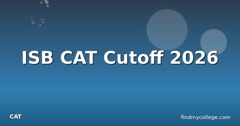 ISB CAT Cutoff 2026