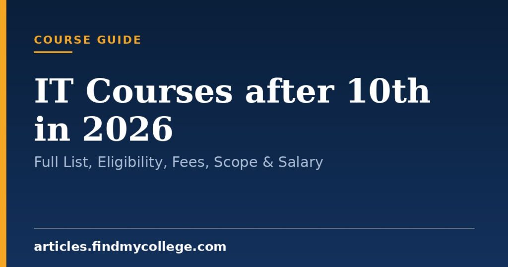 IT Courses after 10th in 2026: Full List, Eligibility, Fees, Scope & Salary