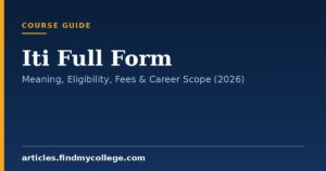 Iti Full Form: Meaning, Eligibility, Fees & Career Scope (2026)