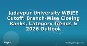 Jadavpur University WBJEE Cutoff: Branch-Wise Closing Ranks, Category Trends & 2026 Outlook