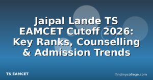 Jaipal Lande TS EAMCET Cutoff 2026: Key Ranks, Counselling & Admission Trends