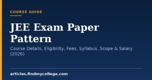 JEE Exam Paper Pattern: Course Details, Eligibility, Fees, Syllabus, Scope & Salary (2026)