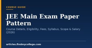 JEE Main Exam Paper Pattern: Course Details, Eligibility, Fees, Syllabus, Scope & Salary (2026)