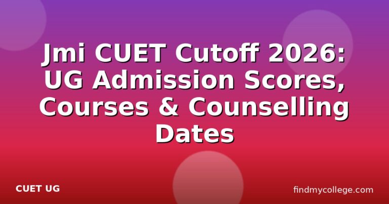 Jmi CUET Cutoff 2026: UG Admission Scores, Courses & Counselling Dates