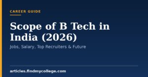 Scope of B Tech in India (2026): Jobs, Salary, Top Recruiters & Future