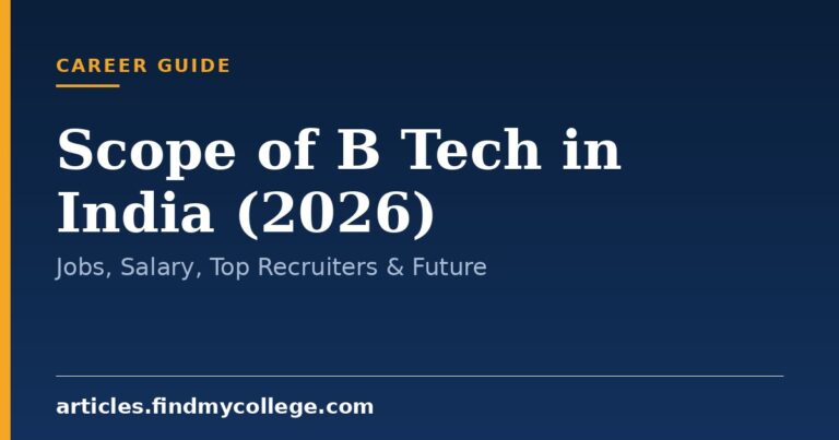 Scope of B Tech in India (2026): Jobs, Salary, Top Recruiters & Future