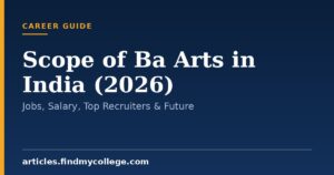 Scope of Ba Arts in India (2026): Jobs, Salary, Top Recruiters & Future