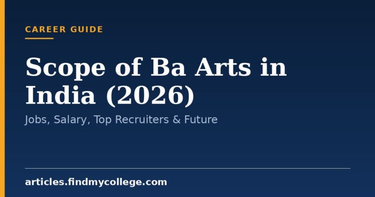 Scope of Ba Arts in India (2026): Jobs, Salary, Top Recruiters & Future