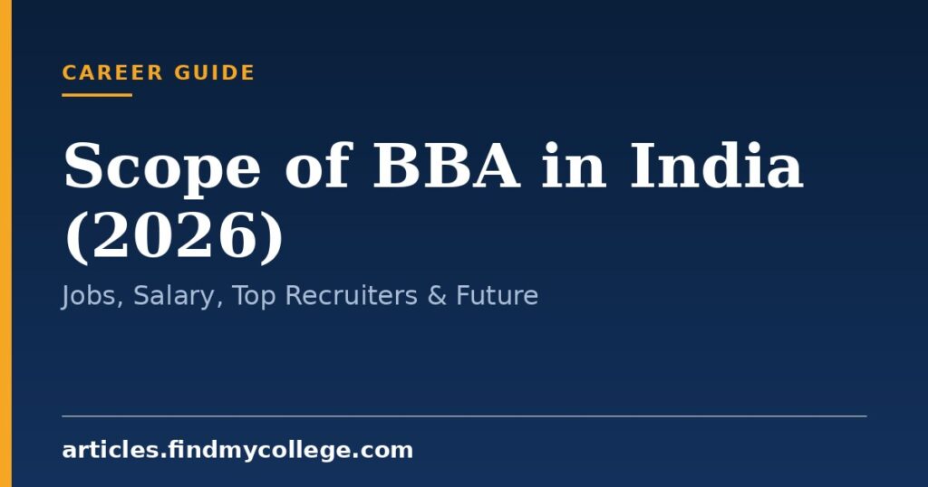 Scope of BBA in India (2026): Jobs, Salary, Top Recruiters & Future