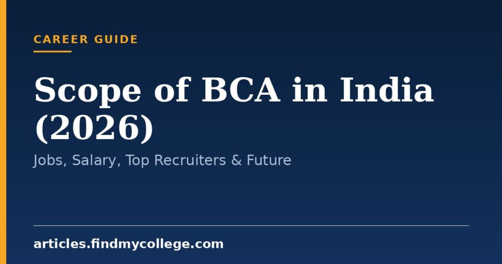 Scope of BCA in India (2026): Jobs, Salary, Top Recruiters & Future