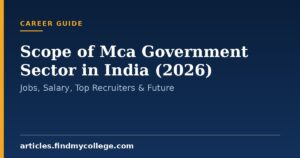 Scope of Mca Government Sector in India (2026): Jobs, Salary, Top Recruiters & Future