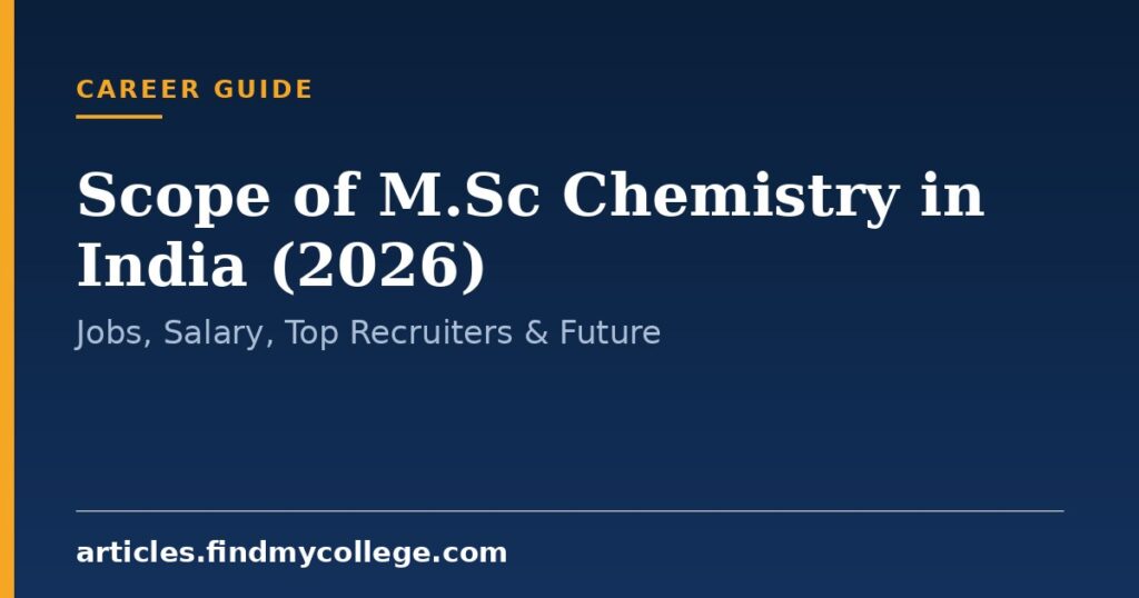 Scope of M.Sc Chemistry in India (2026): Jobs, Salary, Top Recruiters & Future
