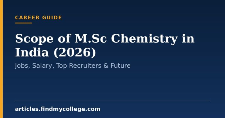 Scope of M.Sc Chemistry in India (2026): Jobs, Salary, Top Recruiters & Future