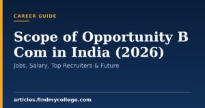 Scope of Opportunity B Com in India (2026): Jobs, Salary, Top Recruiters & Future