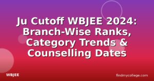 Ju Cutoff WBJEE 2024: Branch-Wise Ranks, Category Trends & Counselling Dates