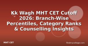 Kk Wagh MHT CET Cutoff 2026: Branch-Wise Percentiles, Category Ranks & Counselling Insights