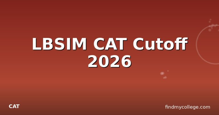 LBSIM CAT Cutoff 2026