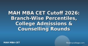 MAH MBA CET Cutoff 2026: Branch-Wise Percentiles, College Admissions & Counselling Rounds
