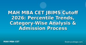 MAH MBA CET JBIMS Cutoff 2026: Percentile Trends, Category-Wise Analysis & Admission Process