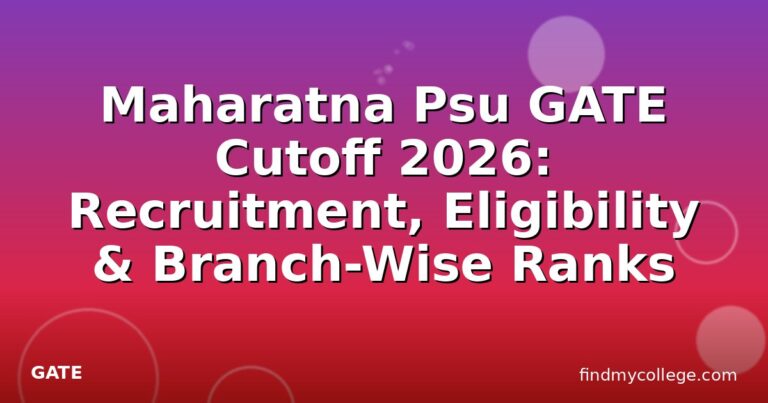 Maharatna Psu GATE Cutoff 2026: Recruitment, Eligibility & Branch-Wise Ranks