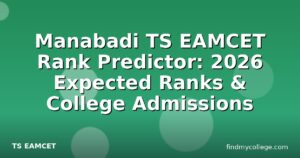 Manabadi TS EAMCET Rank Predictor: 2026 Expected Ranks & College Admissions