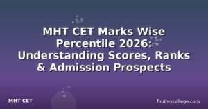 MHT CET Marks Wise Percentile 2026: Understanding Scores, Ranks & Admission Prospects