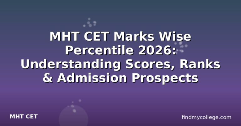 MHT CET Marks Wise Percentile 2026: Understanding Scores, Ranks & Admission Prospects