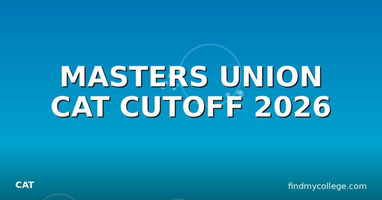 MASTERS UNION CAT CUTOFF 2026