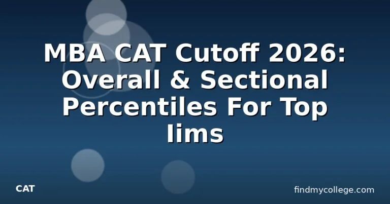MBA CAT Cutoff 2026: Overall & Sectional Percentiles For Top Iims