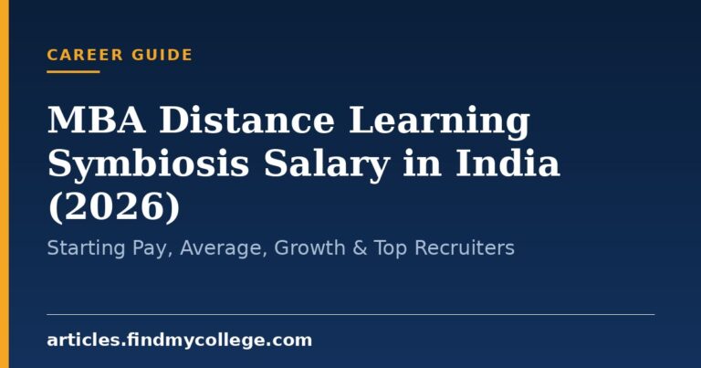 MBA Distance Learning Symbiosis Salary in India (2026): Starting Pay, Average, Growth & Top Recruiters