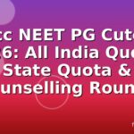 Mcc NEET PG Cutoff 2026: All India Quota, State Quota & Counselling Rounds