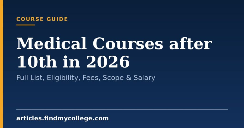Medical Courses after 10th in 2026: Full List, Eligibility, Fees, Scope & Salary