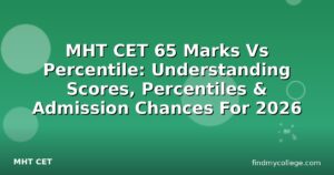 MHT CET 65 Marks Vs Percentile: Understanding Scores, Percentiles & Admission Chances For 2026