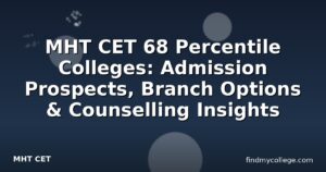 MHT CET 68 Percentile Colleges: Admission Prospects, Branch Options & Counselling Insights