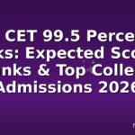 MHT CET 99.5 Percentile Marks: Expected Scores, Ranks & Top College Admissions 2026