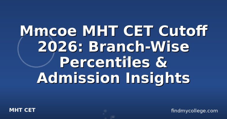 Mmcoe MHT CET Cutoff 2026: Branch-Wise Percentiles & Admission Insights