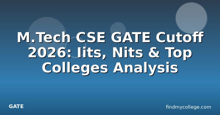M.Tech CSE GATE Cutoff 2026: Iits, Nits & Top Colleges Analysis