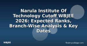 Narula Institute Of Technology Cutoff WBJEE 2026: Expected Ranks, Branch-Wise Analysis & Key Dates