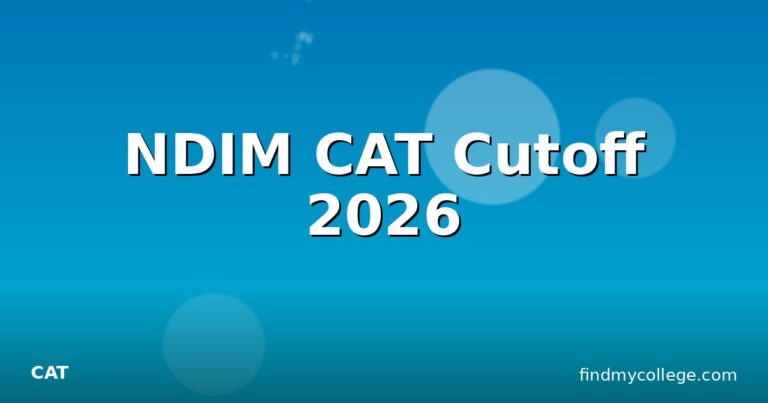 NDIM CAT Cutoff 2026