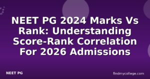 NEET PG 2024 Marks Vs Rank: Understanding Score-Rank Correlation For 2026 Admissions