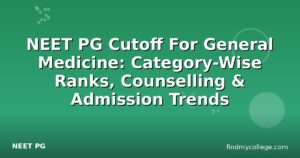 NEET PG Cutoff For General Medicine: Category-Wise Ranks, Counselling & Admission Trends