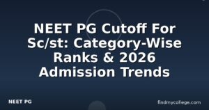 NEET PG Cutoff For Sc/st: Category-Wise Ranks & 2026 Admission Trends